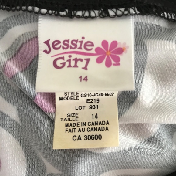 Jessie Girl Purple White Polka Dot Dress Size 14 Black With Tie Back Bow V Neck - Picture 6 of 7